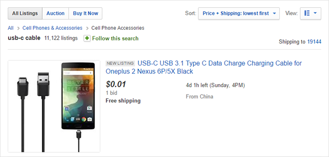 Дешевые поддельные USB-C кабели и предупреждающий знак