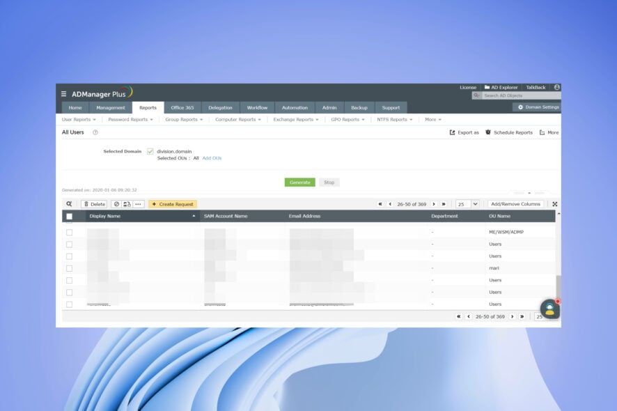 Экспорт пользователей группы Active Directory