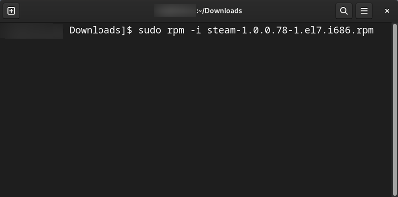 Установка RPM напрямую
