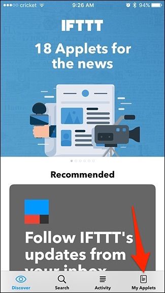 IFTTT: ярлыки на главный экран iPhone и Android