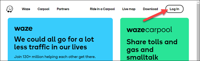 Экран входа в Waze на вебе с QR-кодом