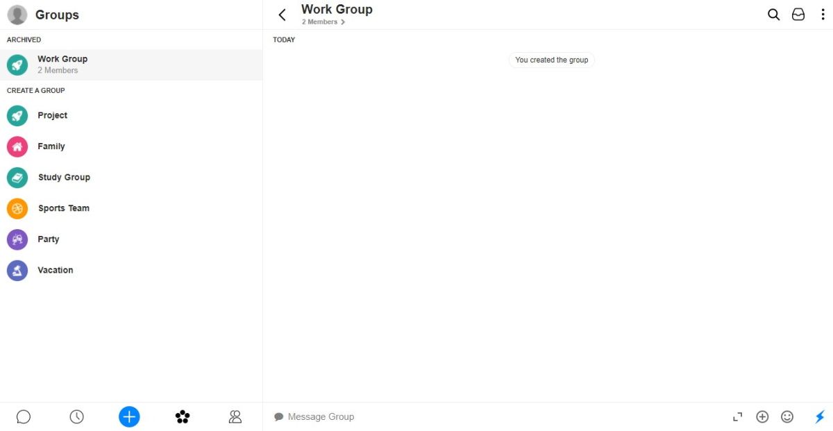 Интерфейс Spike на компьютере в режиме группы