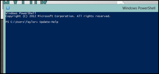 Результат выполнения Update-Help в PowerShell