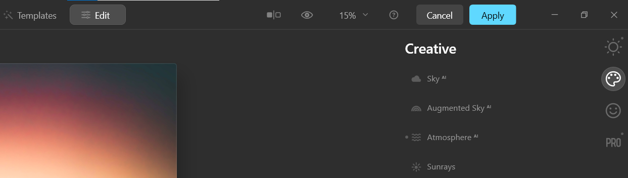 Вкладка Редактировать — скриншот