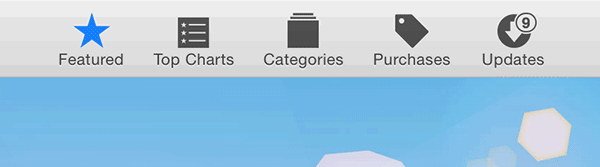 Вкладка Purchases в App Store