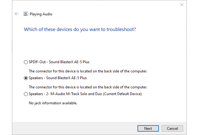 Выберите устройство для диагностики и нажмите 