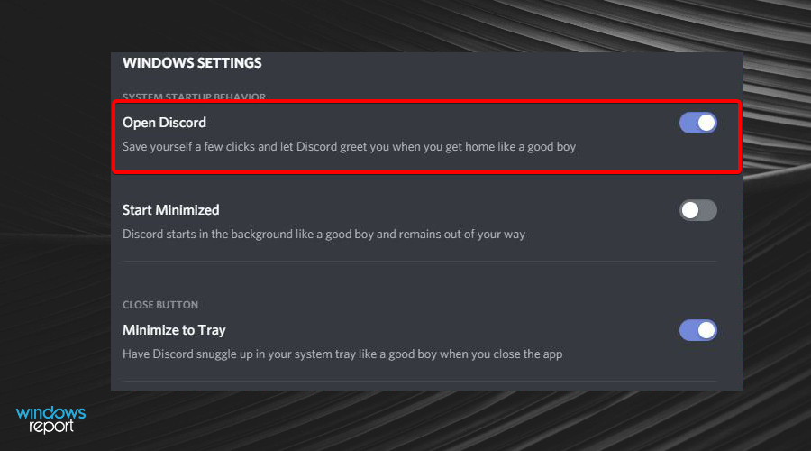 Отключение автозапуска Discord
