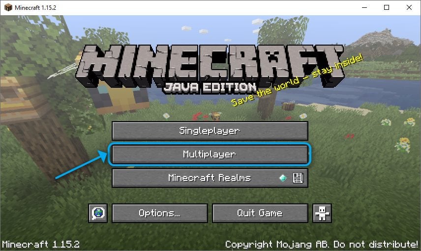 Экран Minecraft: Multiplayer