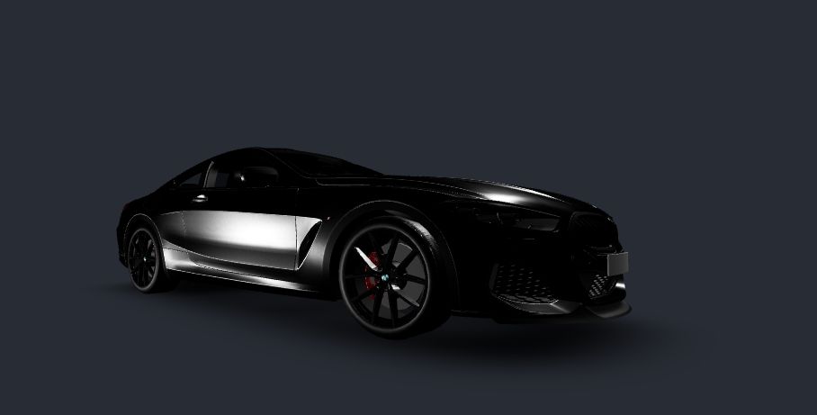 Отрисованный 3D‑модель автомобиля в React