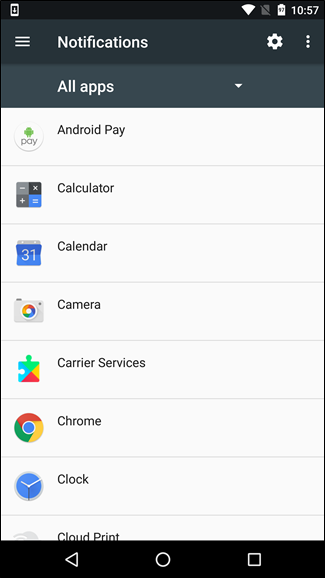 Скриншот: опция Block all в Nougat