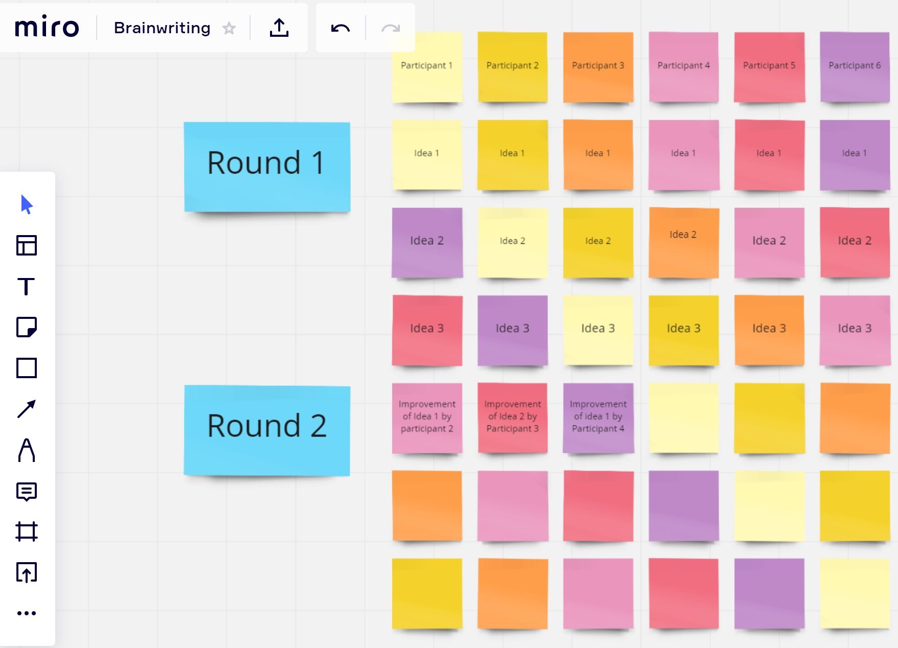 виртуальная доска для брейнрайтинга в Miro