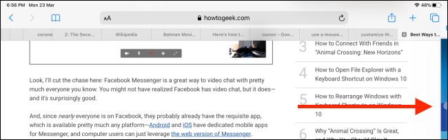 Bring in Slide Over using cursor on iPad