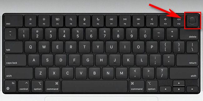 Кнопка питания и Touch ID на MacBook Pro 2021 года.
