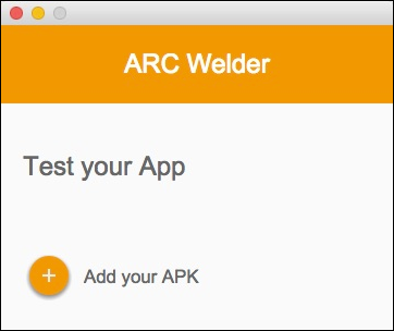 Кнопка для добавления APK в ARC Welder