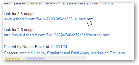 Включение Android Market в эмуляторе Android
