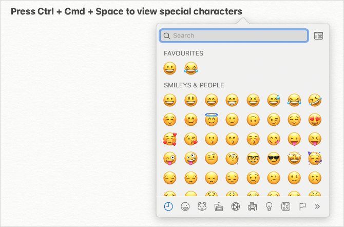 Упрощённый просмотр эмодзи и символов в macOS