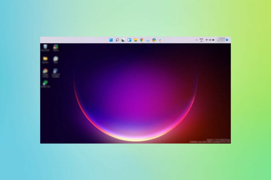 Переместить панель задач вверх в Windows 11