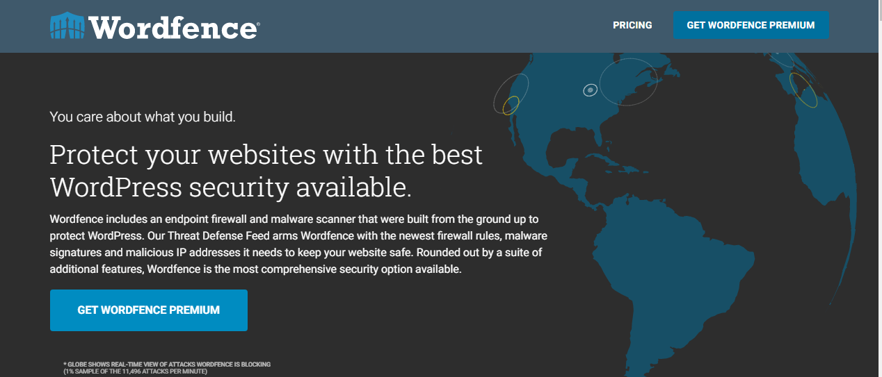 Главная страница Wordfence — защита WordPress