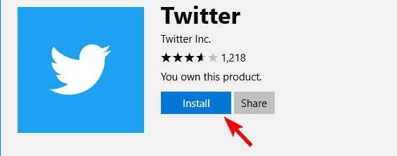 Процесс установки приложения из Microsoft Store