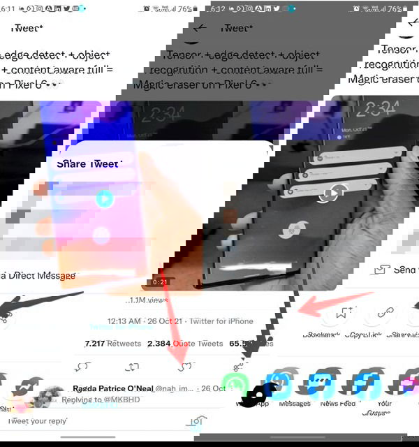 Получение ссылки на видео в мобильном приложении Twitter