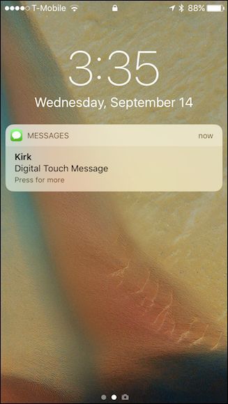 Уведомления на экране блокировки iOS 10