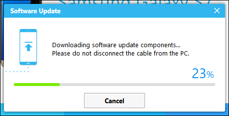 Индикатор завершения обновления: обновление успешно установлено
