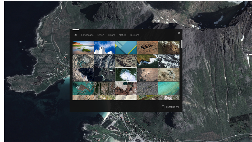 Предустановленные обои в Chrome OS