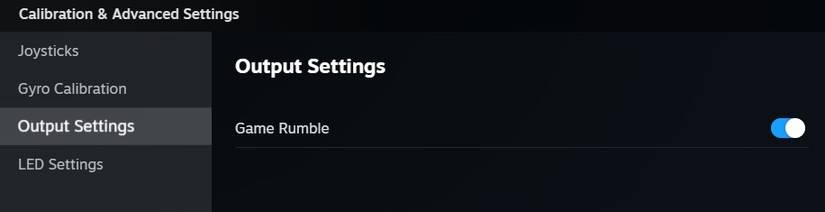 Enabling game rumble in Steam