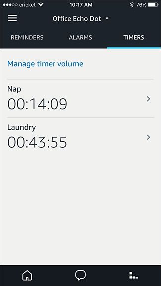 Смена устройства Echo в списке устройства приложения Alexa
