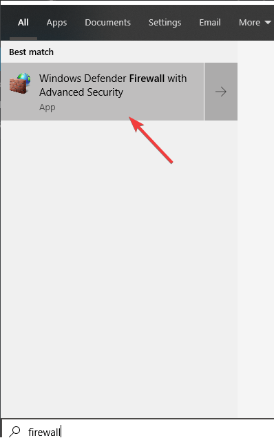 брандмауэр — разрешить приложение для камеры