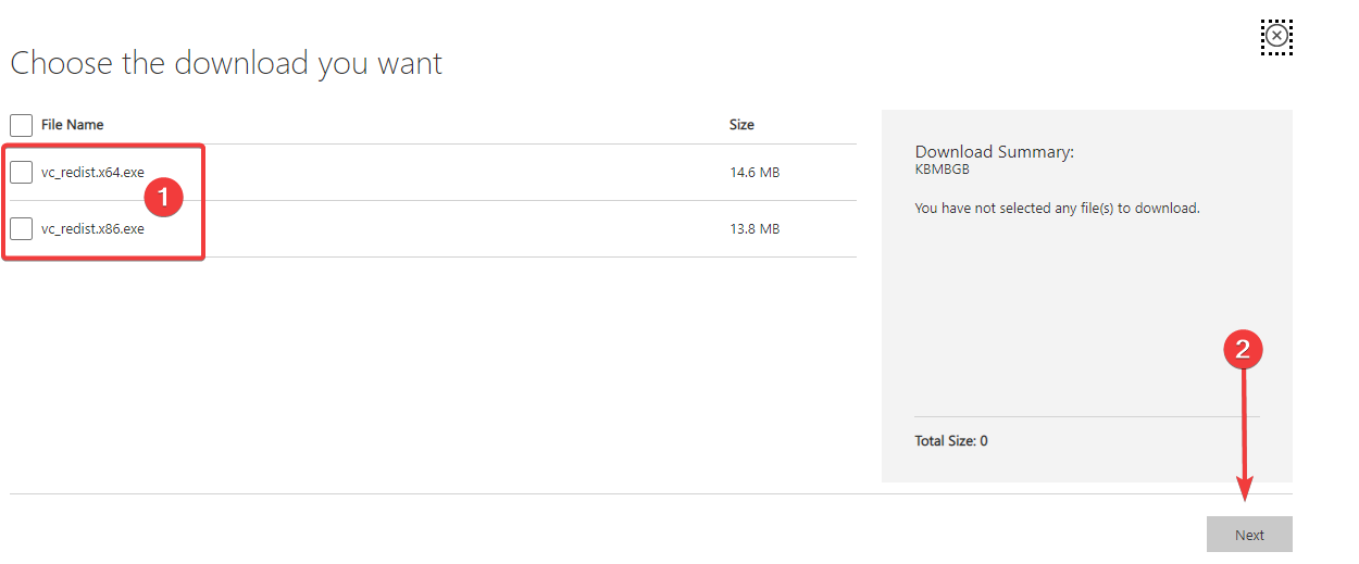 Выбор vc_redist.x64.exe или vc_redist.x86.exe