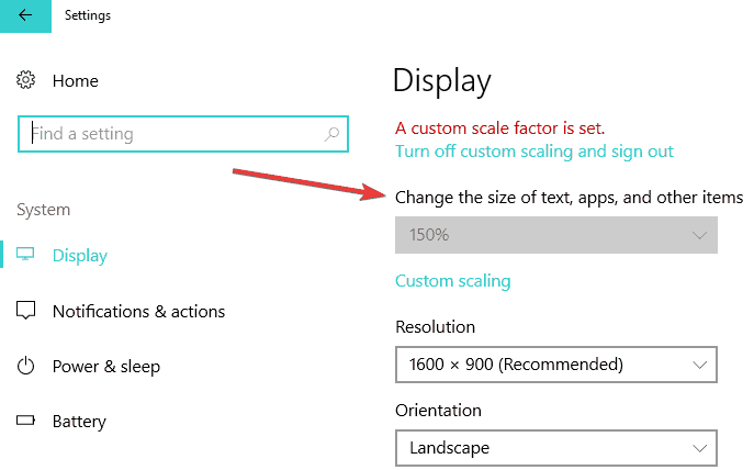 Настройки размера текста в Параметрах Windows