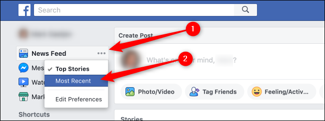 Facebook Old Most Recent