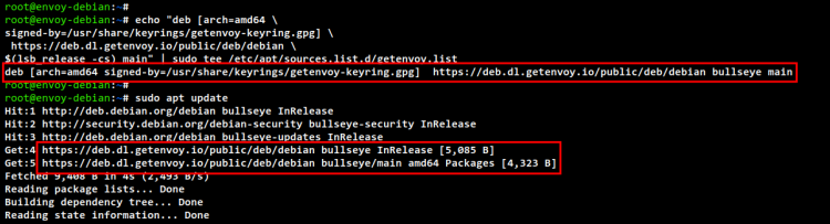 Добавление репозитория Envoy в Debian