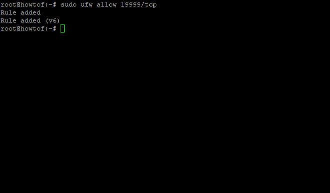 UFW allow 19999 вывод