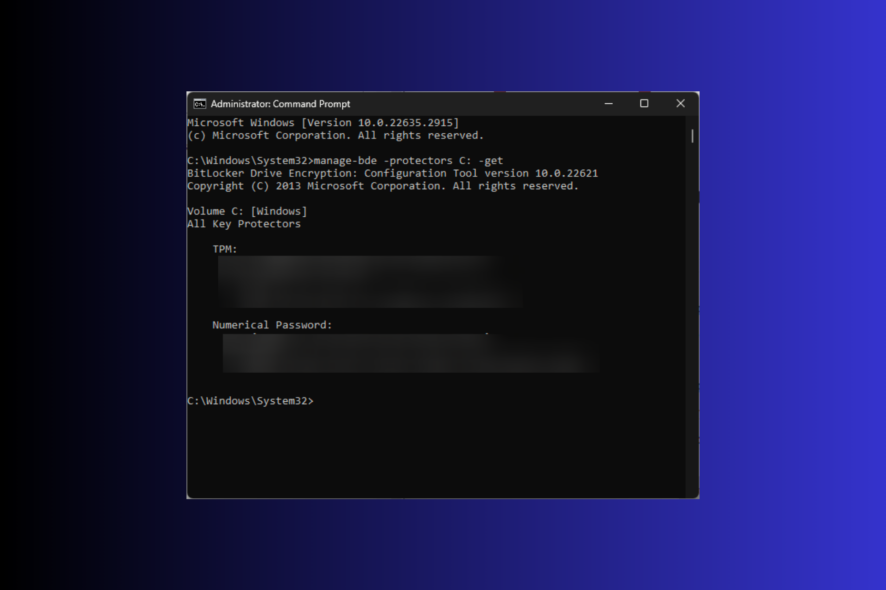 Как получить ключ BitLocker из CMD — быстрый способ