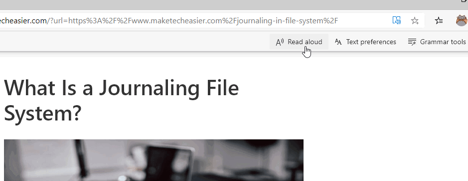 Изображение: управление озвучиванием в Edge с кнопками воспроизведения и навигации между абзацами