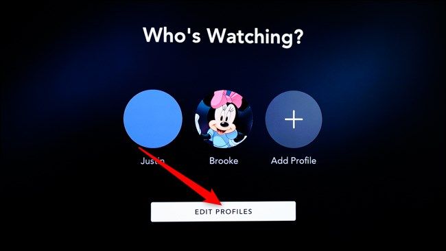 Кнопка редактирования профилей на Smart TV