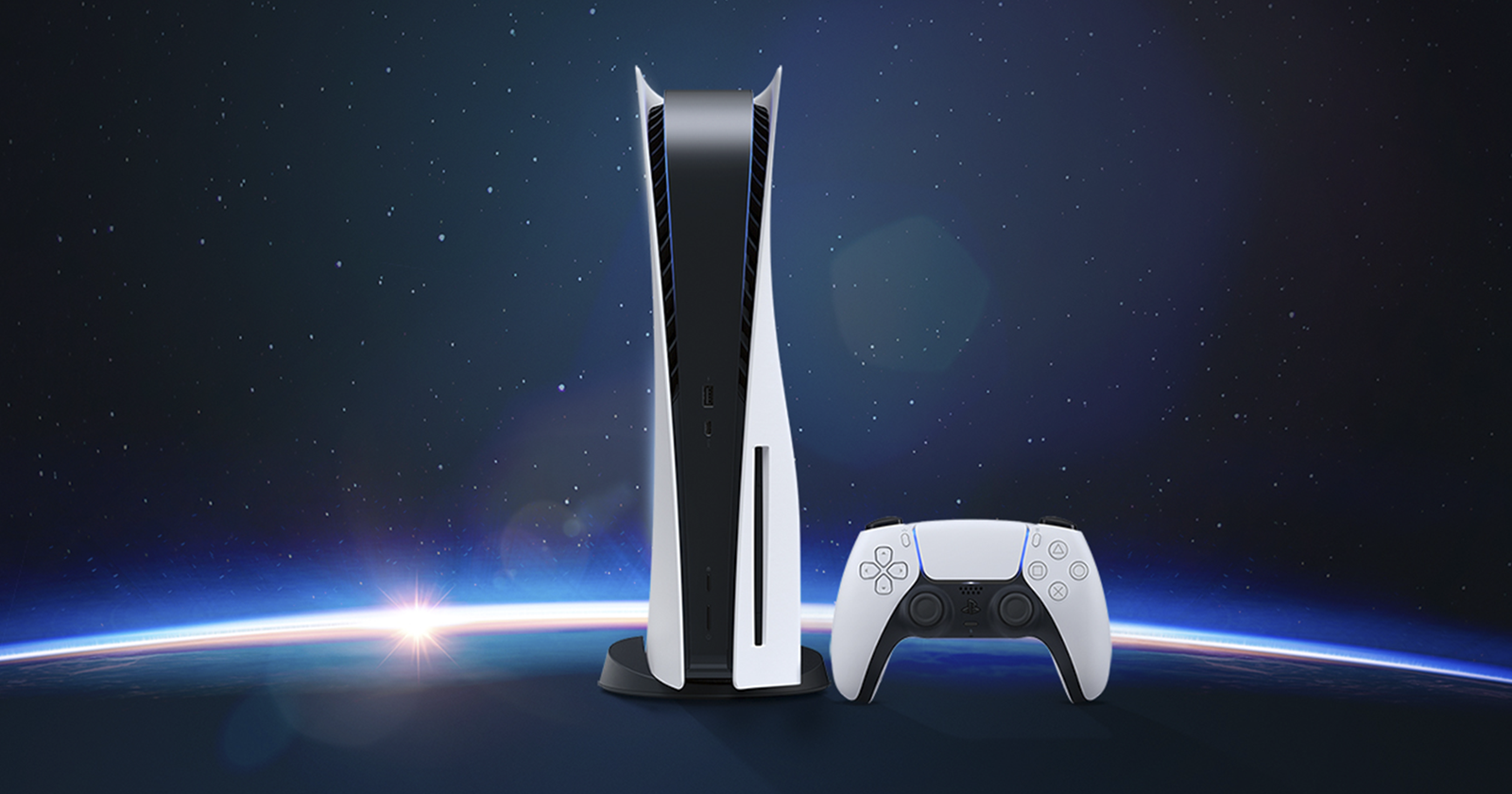 Игровая приставка PlayStation 5 и контроллер DualSense