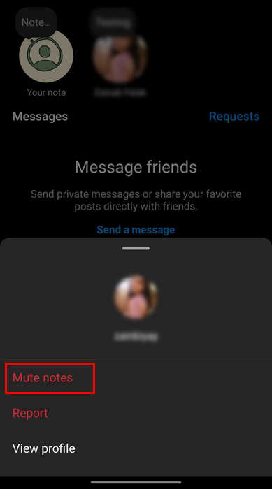Отключение заметок пользователя