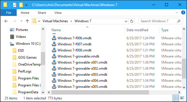 Папка с оригинальными и новыми vmdk файлами — удалите старые .vmdk или сохраните их как резервную копию