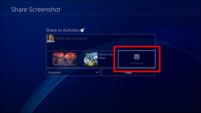 Окно для отметки игроков и добавления подписи в Activities