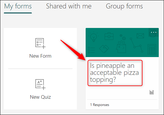 The poll displayed in Microsoft Forms.