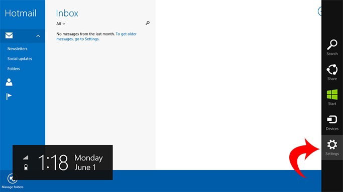 Fixar contas no Mail do Windows 8 com Live Tiles
