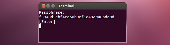 Генерация фразы восстановления для eCryptfs
