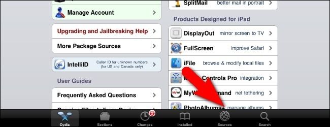 Список источников в Cydia при добавлении репозитория XBMC