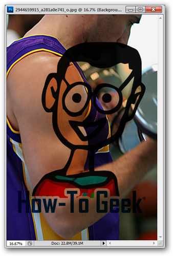 Панель слоёв: выбор режима Умножение