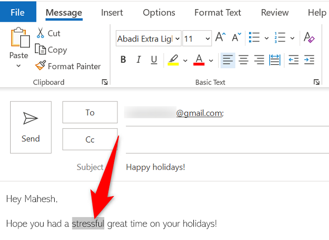 Выделите текст для зачёркивания.