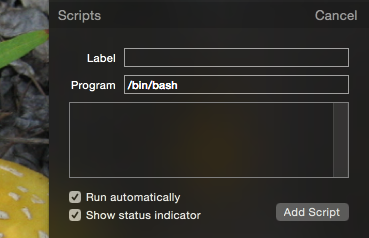 Добавление виджета Today Scripts в Центр уведомлений Yosemite