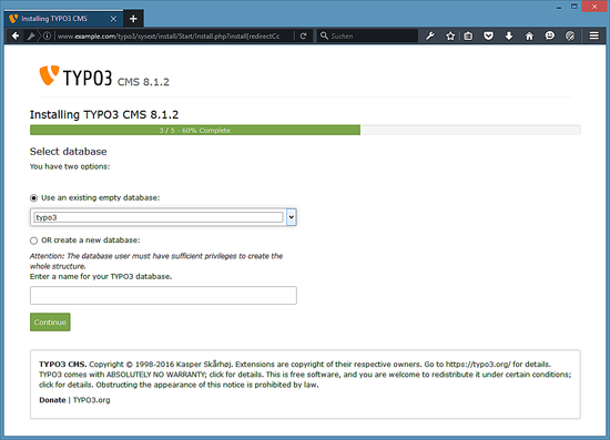 Выбор базы данных для TYPO3.